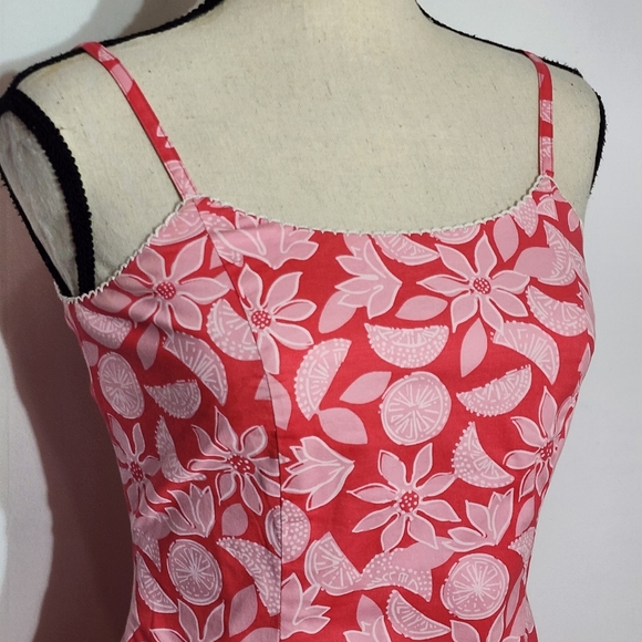 Lilly Pulitzer Sleeveless Pink Lemon Floral Midi Dress, Size 0 Petite - Picture 2 of 10